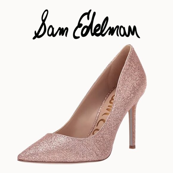 Sam Edelman Shoes - Sam Edelman Hazel Stiletto Dress Pointy Toe Pump ROSE GOLD Size 6